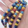 Antique African Egyptian Style MultiColor Glass Beads Necklace Image 3