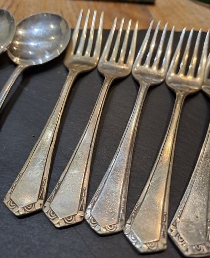 1930s Art Deco EPNS Tea Pastry Set