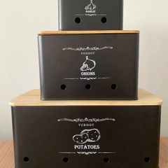 Onion, Potato and Garlic Storage Boxes (3 pcs)