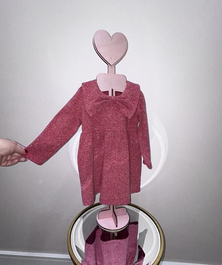 Baby Girls Pink Long Sleeved Dress from Name It Age 9-12 months / EU 80cm