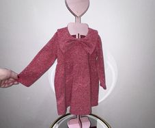 Baby Girls Pink Long Sleeved Dress from Name It Age 9-12 months / EU 80cm