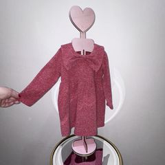 Baby Girls Pink Long Sleeved Dress from Name It Age 9-12 months / EU 80cm