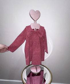 Baby Girls Pink Long Sleeved Dress from Name It Age 9-12 months / EU 80cm