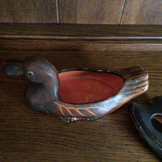 Vintage Ceramic Duck Trinket Box