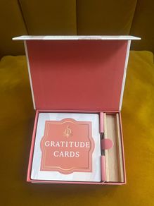 Gratitude Cards Gift Set with wooden stand