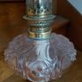 Antique French large pink glass oil lamp works Image 6