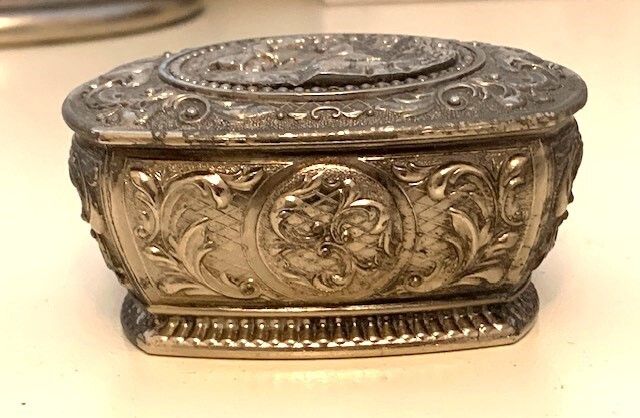 Antique Silver Plated Trinket Box