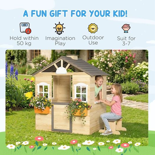 Wooden Kids Playhouse
