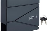 Modern Mailbox, Lockable Wall-Mounted Post Letter Box with Newspaper Holder, Easy to Install, Anthracite Grey (FREE POSTAGE)