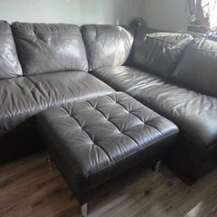 2 piece L couch and footstool