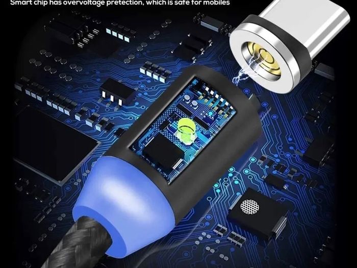 3in1 Magnetic USB Cable Charger FAST Charging Type-C Micro iOS