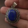 Beautiful Handmade Desgin 925 Silver & Lapis Lazuli Pendant Image 9