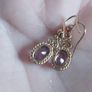 9ct gold Vintage Amethyst earrings. Image 6