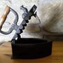 Antique Heavy Solid Coal Charcoal Ironing Iron With Rooster Catch Image 9