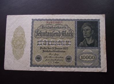 Germany. Reichsbanknote. 10000 Mark (19.1.1922)