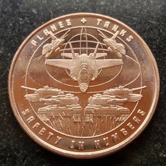 Copper 1 avdp oz Planes and Tanks