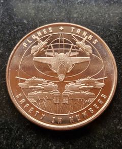Copper 1 avdp oz Planes and Tanks