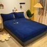 Brand New Luofanfei Fleece Fitted Sheet 180x200 30cm Cap Dark Blue Image 3