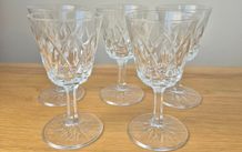 Set of cut glasses