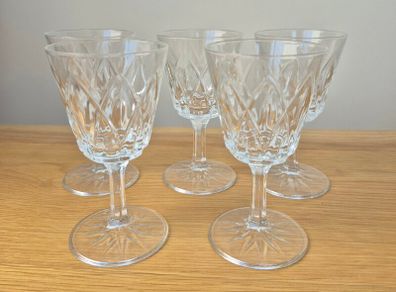 Set of cut glasses