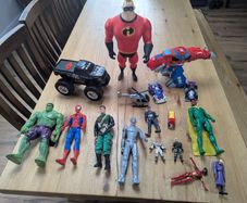 action figures and vehicles