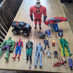 action figures and vehicles