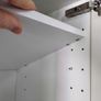 Kitchen Wall Cabinet white with 4 shelves and 1 glass door Image 3