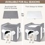 Cat Beds, Large Cat Cave for Pet House with Fluffy Ball Hanging and Scratch Pad, Houses & Condos, Cubes, Hideaway, Covered Bed for Multi Small Pet Large Kitty Image 10