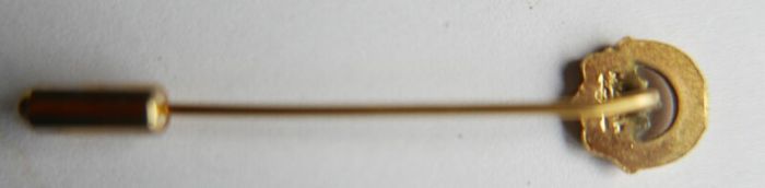 Vintage Claddagh Ancient Style Celtic Gold Filled Stick Pin Lapel Pin
