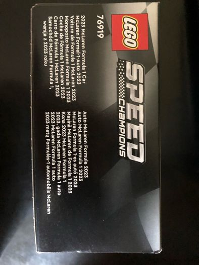 Lego 2023 McLaren Formula 1 Car 76919 Speed Champions
