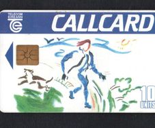 1994 Ireland 10 unit The first Design a Callcard competition winning design for the year 1993 by Ashling Aylward (Gemplus GEM1) Call Card Used. Telecom Eireann card number 1058