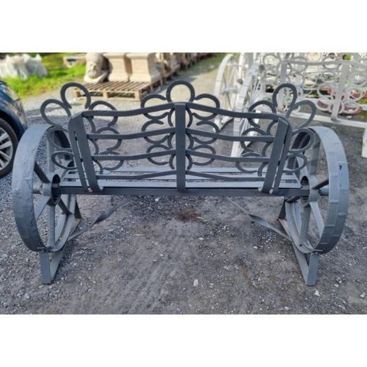 Cart Wheel Bench Grey KAS1361