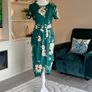 Brand-New Green Floral Dress with Short Sleeves Size Medium UK 10 / EU 38 Image 4