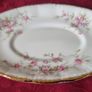 3 Piece Royal Albert Victoriana Rose Bone China Gold Gilt Gravy Boat, Gravy Boat Saucer And Square Dip Dish Set Made In England Image 8