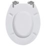 Toilet Seats with Soft Close Lids 2 pcs MDF White Image 5