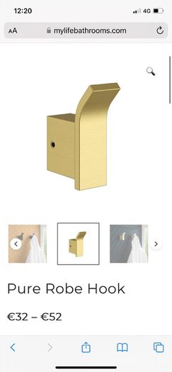 My life brushed brass robe hook