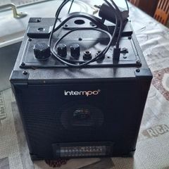 Intempo Portable Bluetooth Powered Speaker, with Integral LED light bar, top control panel with volume and equaliser knobs