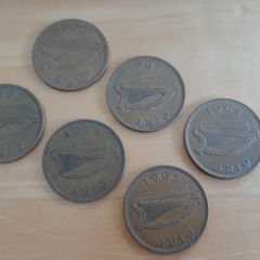 Old Irish penny coins