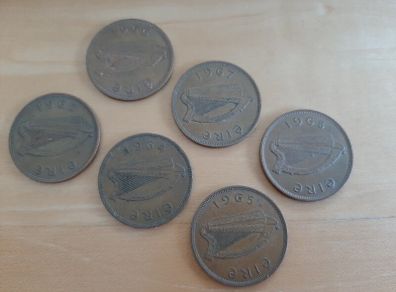 Old Irish penny coins