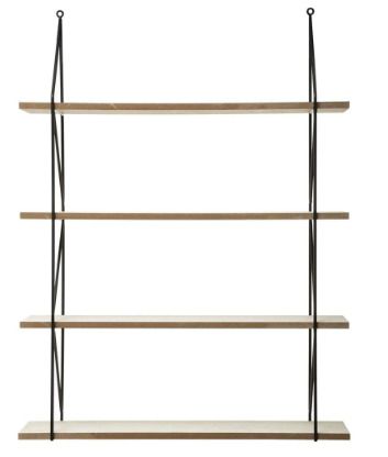 BRAND NEW Wall shelf made of wood and metal 81,4x60x16,8 cm Beige color