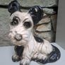 Vintage chalkware terrier dogs Image 3