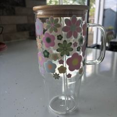 Stanley style drinking glass