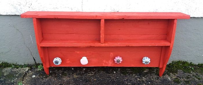 NEW Rustic cubbybox shelf / coat n hat rack