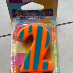 number 2 birthday candle