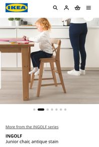 INGOLF Junior chair, antique stain