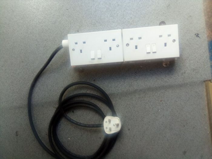 3. Metre.  Extension.  With.  2.  Sockets