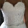 Wedding Dress: A-Line Ivory with Spaghetti Straps Image 2