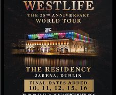 Westlife tickets x2 3arena 10 September