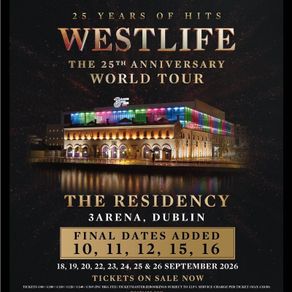 Westlife tickets x2 3arena 10 September