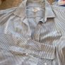 Men Diesel white grey striped shirt as new L Image 2